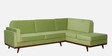 Luna Fabric LHS Sectional Sofa in Olive Green Colour