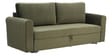 Luna Velvet Fabric Sofa Cum Bed in Olive Green Colour With Storage