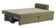 Luna Velvet Fabric Sofa Cum Bed in Olive Green Colour With Storage