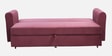 Luna Velvet Fabric Sofa Cum Bed in Wine Red Colour With Storage