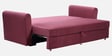 Luna Velvet Fabric Sofa Cum Bed in Wine Red Colour With Storage