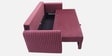 Luna Velvet Fabric Sofa Cum Bed in Wine Red Colour With Storage