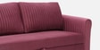 Luna Velvet Fabric Sofa Cum Bed in Wine Red Colour With Storage