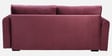 Luna Velvet Fabric Sofa Cum Bed in Wine Red Colour With Storage