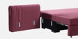 Luna Velvet Fabric Sofa Cum Bed in Wine Red Colour With Storage