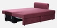 Luna Velvet Fabric Sofa Cum Bed in Wine Red Colour With Storage