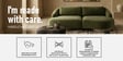 Lunara 3 Seater Sofa In Olive Colour