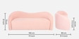 Lunara Boucle Fabric 2 Seater Sofa In Baby Pink Color