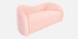 Lunara Boucle Fabric 2 Seater Sofa In Baby Pink Color