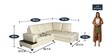 Lusso LHS L Shape Sofa in Cream Colour