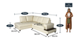 Lusso RHS L Shape Sofa in cream Colour