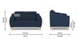 Luster Plus 2 Seater Sofa in Blue Colour