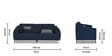 Luster Plus 3 Seater Sofa in Blue Colour