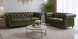 Luxe Chesterfield Leatherate 3+2 Seater Sofa In Green Colour Luxe Chesterfield Leatherate 3+2 Seater Sofa In Green Colour