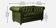 Luxe Chesterfield Leatherate 3+2 Seater Sofa In Green Colour Luxe Chesterfield Leatherate 3+2 Seater Sofa In Green Colour