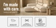 Luxe Lounge Contemporary 3 Seater Sofain  Cr me Color