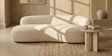 Luxe Lounge Contemporary 3 Seater Sofain  Cr me Color