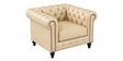 Heritage Leather Tufted Chesterfield 3+1 Seater Sofa Set In Leatherette With Golden Legs In Off-White Colour