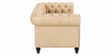 Heritage Leather Tufted Chesterfield 3+1 Seater Sofa Set In Leatherette With Golden Legs In Off-White Colour