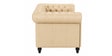 Heritage Leather Tufted Chesterfield 3+1 Seater Sofa Set In Leatherette With Golden Legs In Off-White Colour