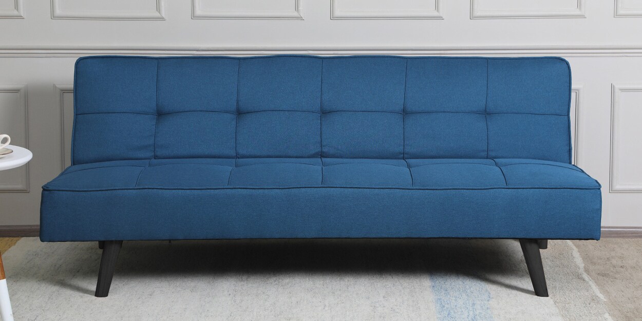 Buy Luiz Convertible Sofa Cum Bed in Navy Blue Finish at 40 OFF by