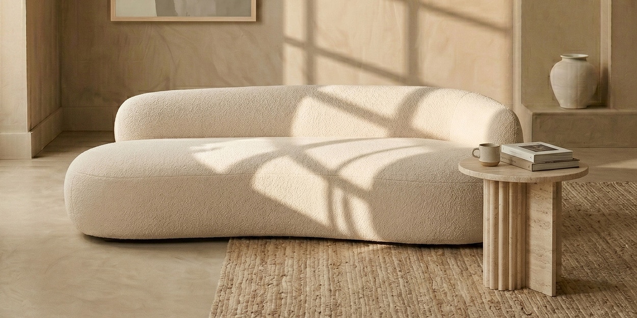 Luxe Lounge Contemporary 3 Seater Sofain  Cr me Color