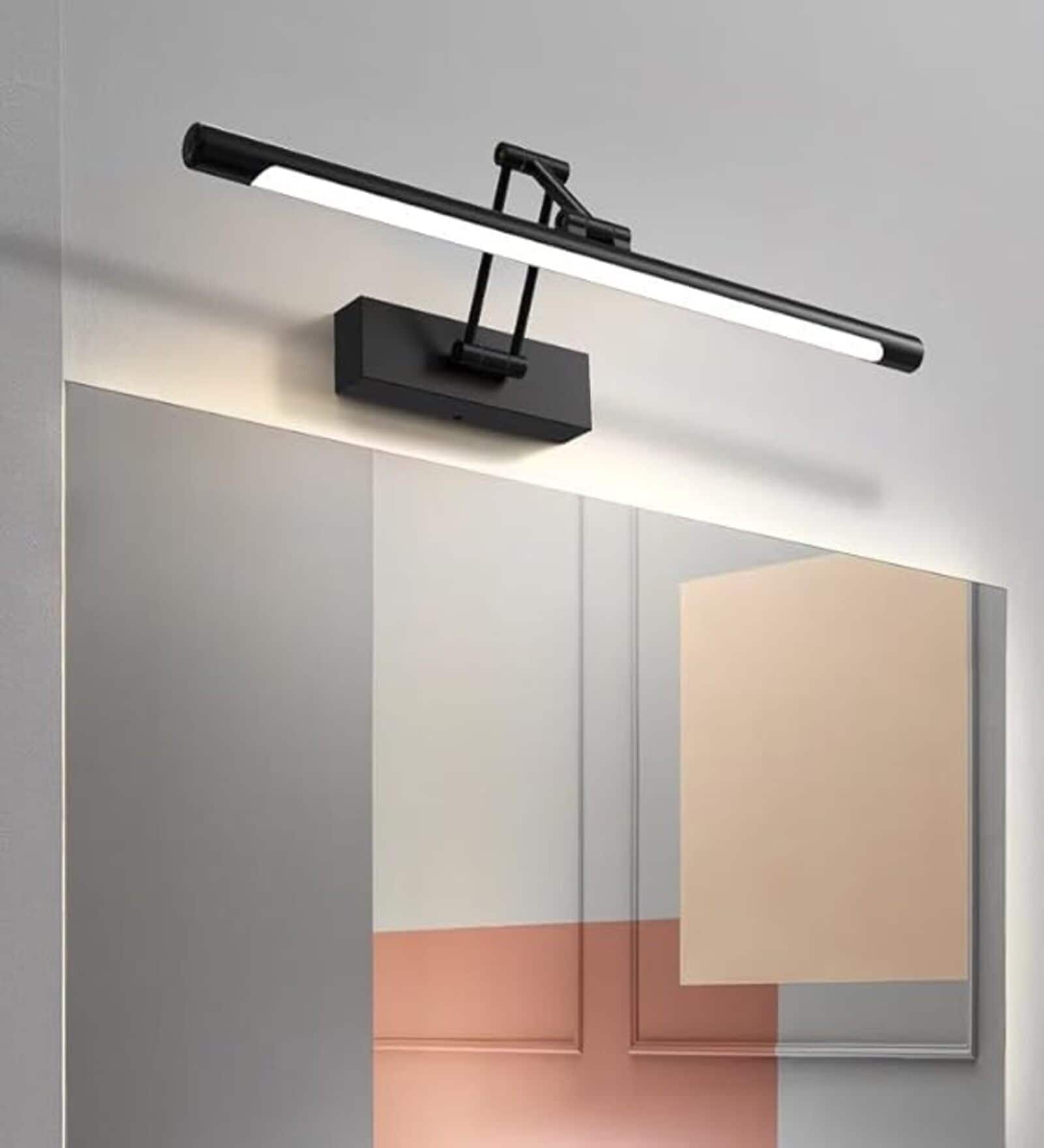 Lucas 500mm Mirror Light Black Body Tri-Color LED 18W Bathroom Vanity Wall Light for Home