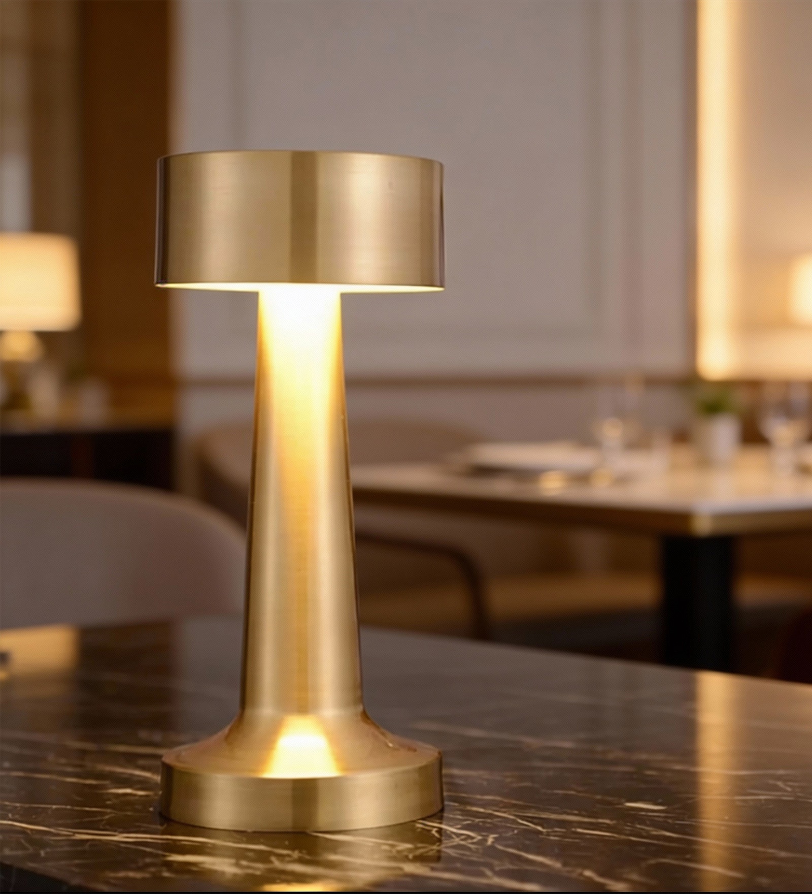 Lucas Rechargeable Touch Sensitive Cordless Metal LED Table Lamp