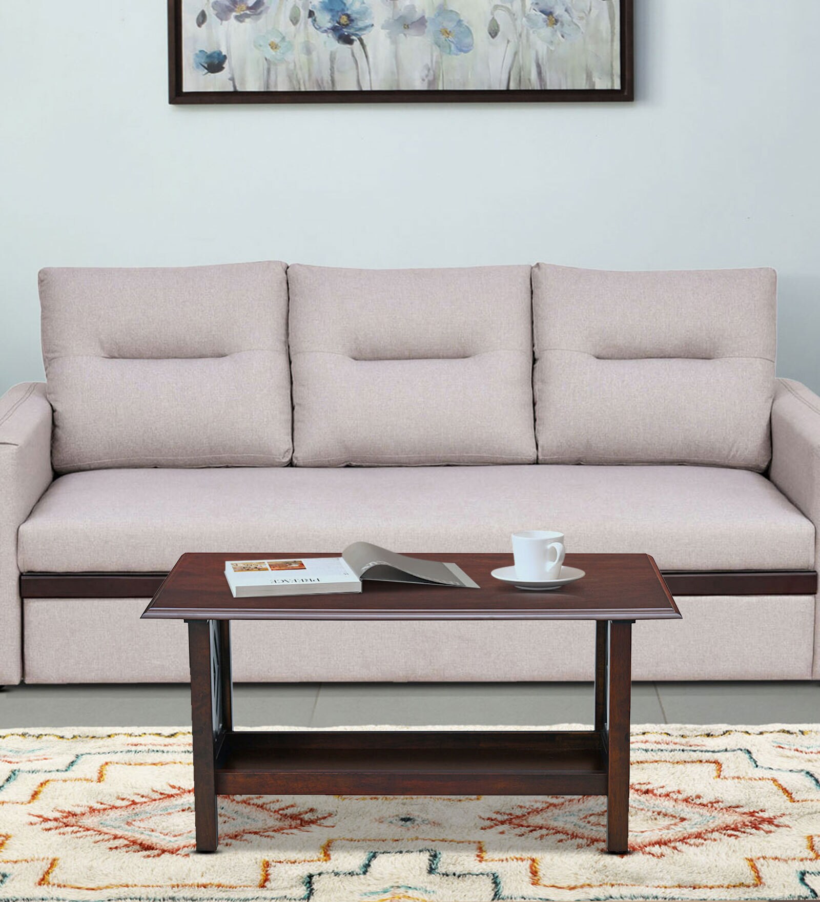 Lucius Coffee Table in Dark Cappuccino Finish