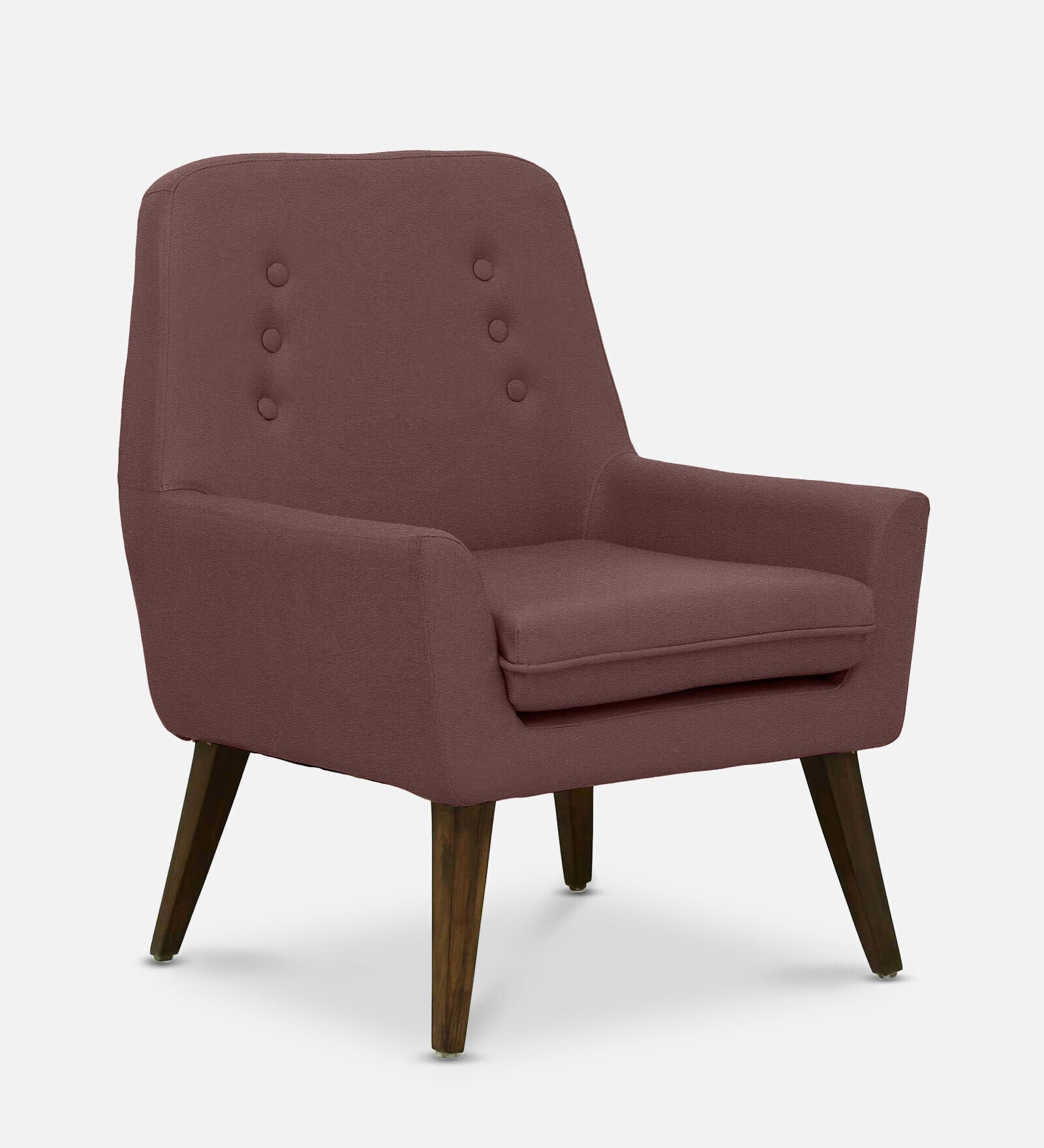 Lugo Fabric Lounge Chair in Brown Colour