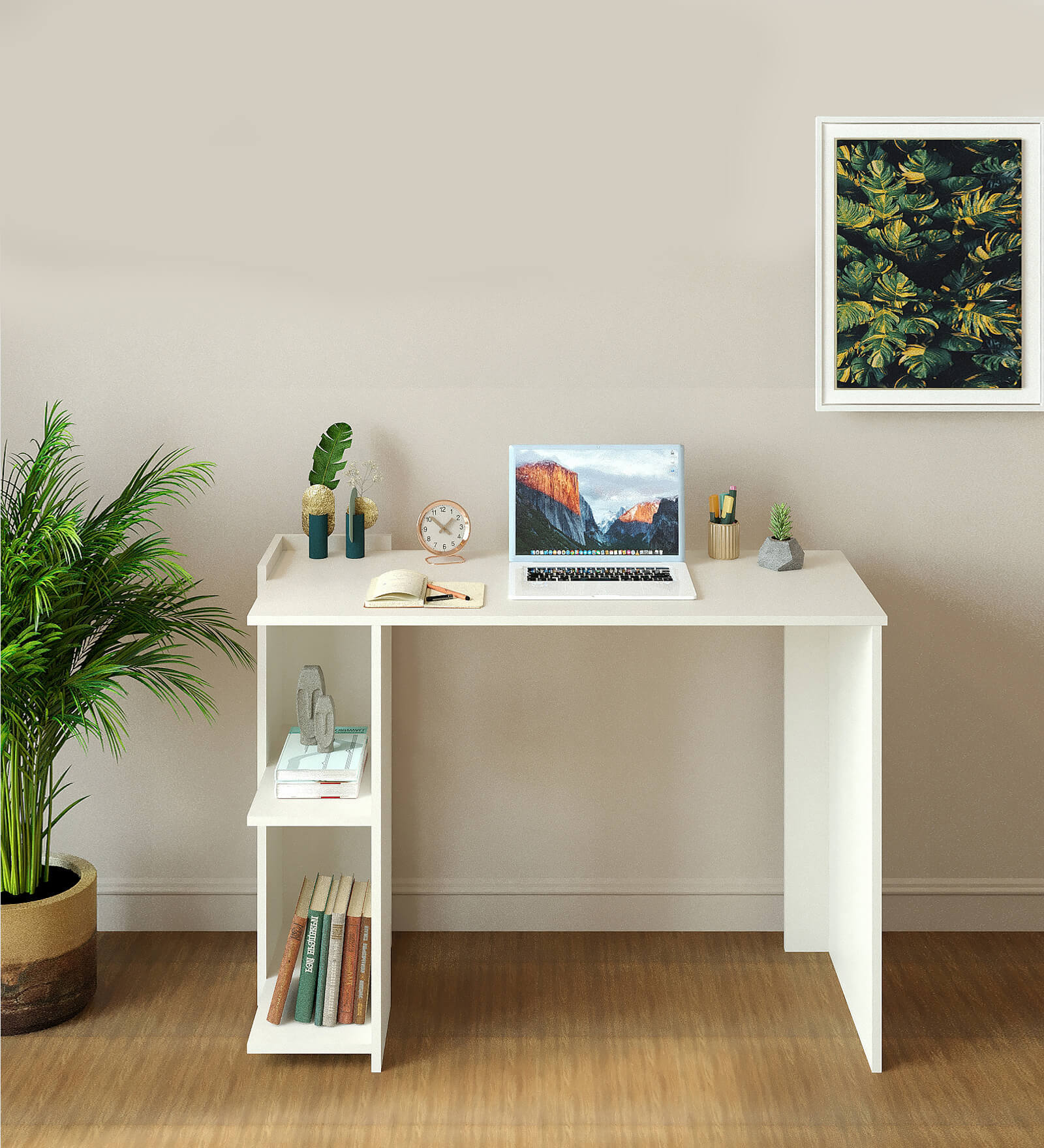 Buy Lumia Study Table In Frosty White Finish at 44% OFF by Burlyworth ...