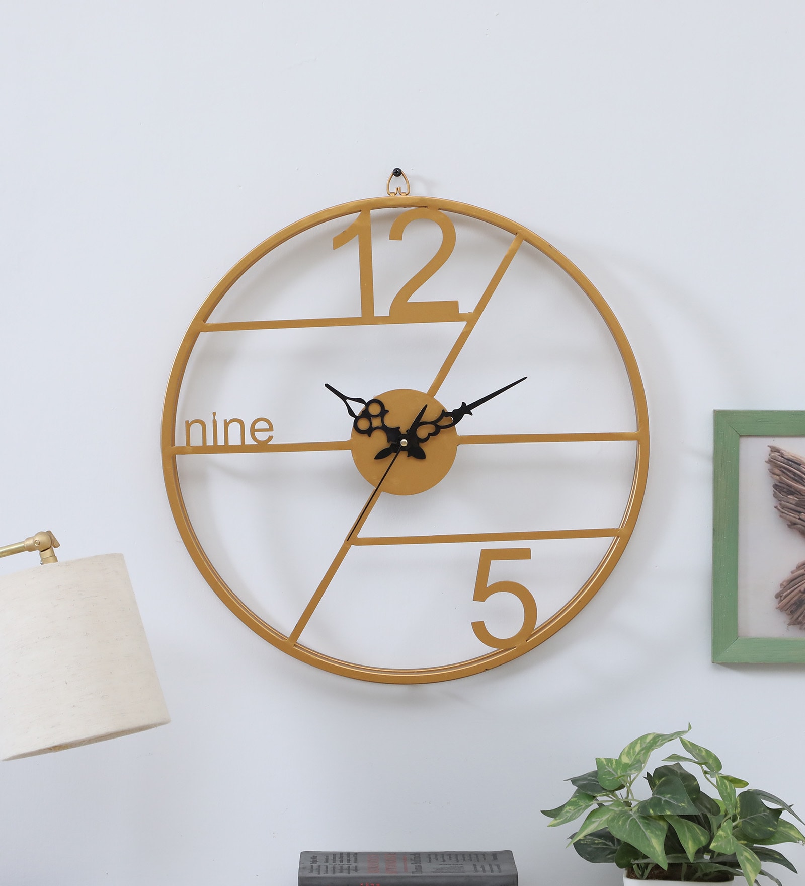 Lumina Golden Iron Novelty Wall Clock