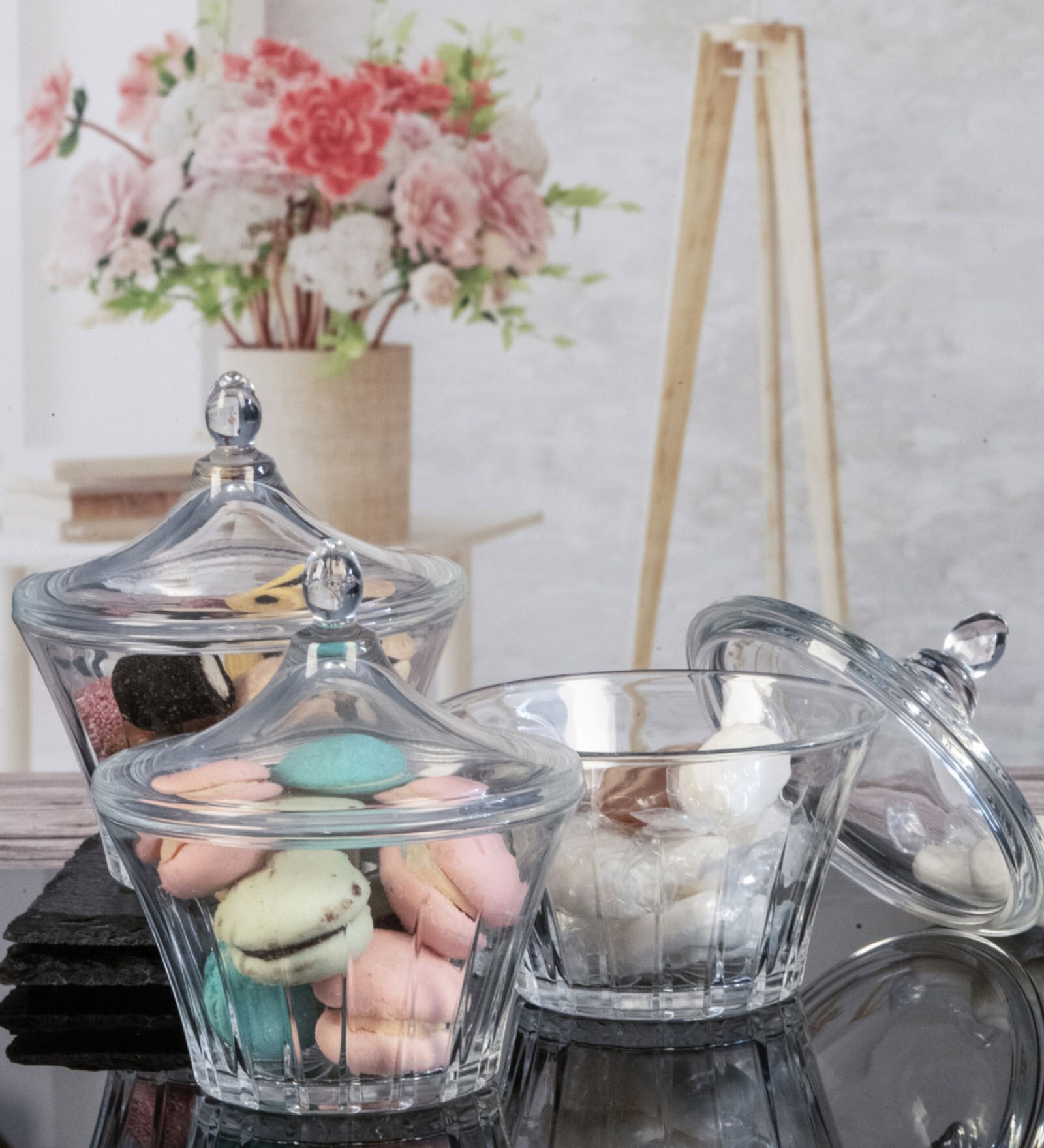 Luminarc Glass Lance Bowl with Lid (Set of 3pcs)