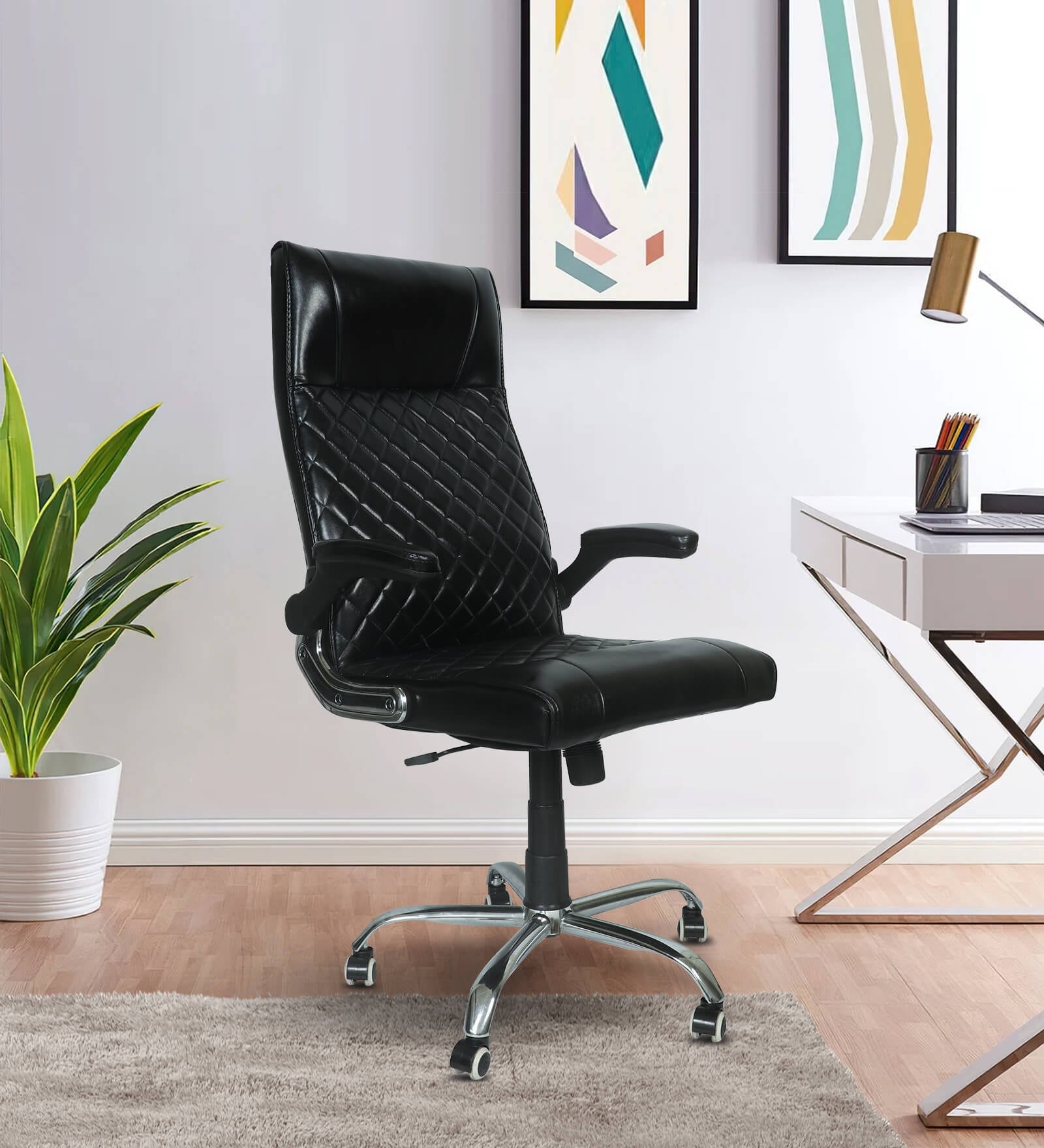 Lumino Leatherette Executive Chair in Black Colour Lumino Leatherette Executive Chair in Black Colour