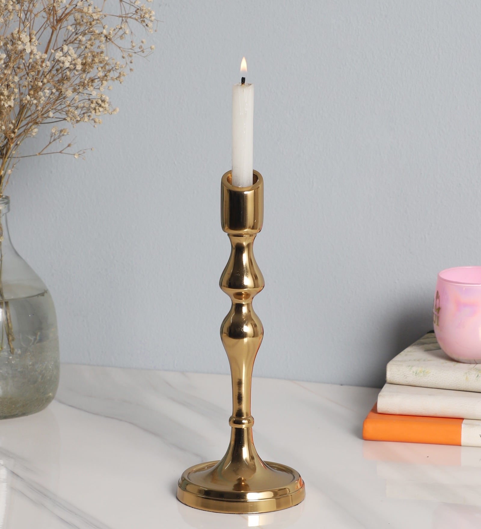 Lumora Small Gold Candle Holder