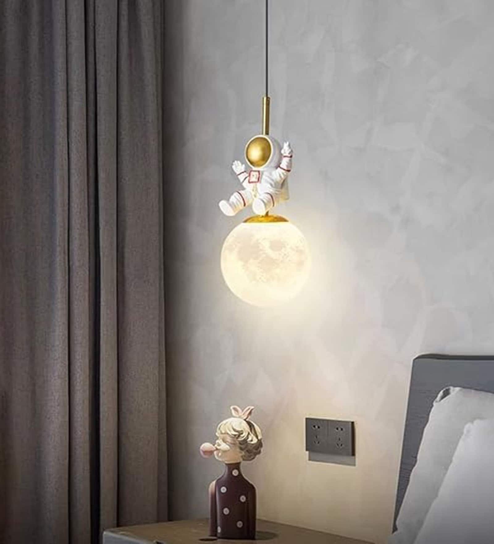 Luna Astralis Astronaut LED Pendant Light Metal Acrylic Resin