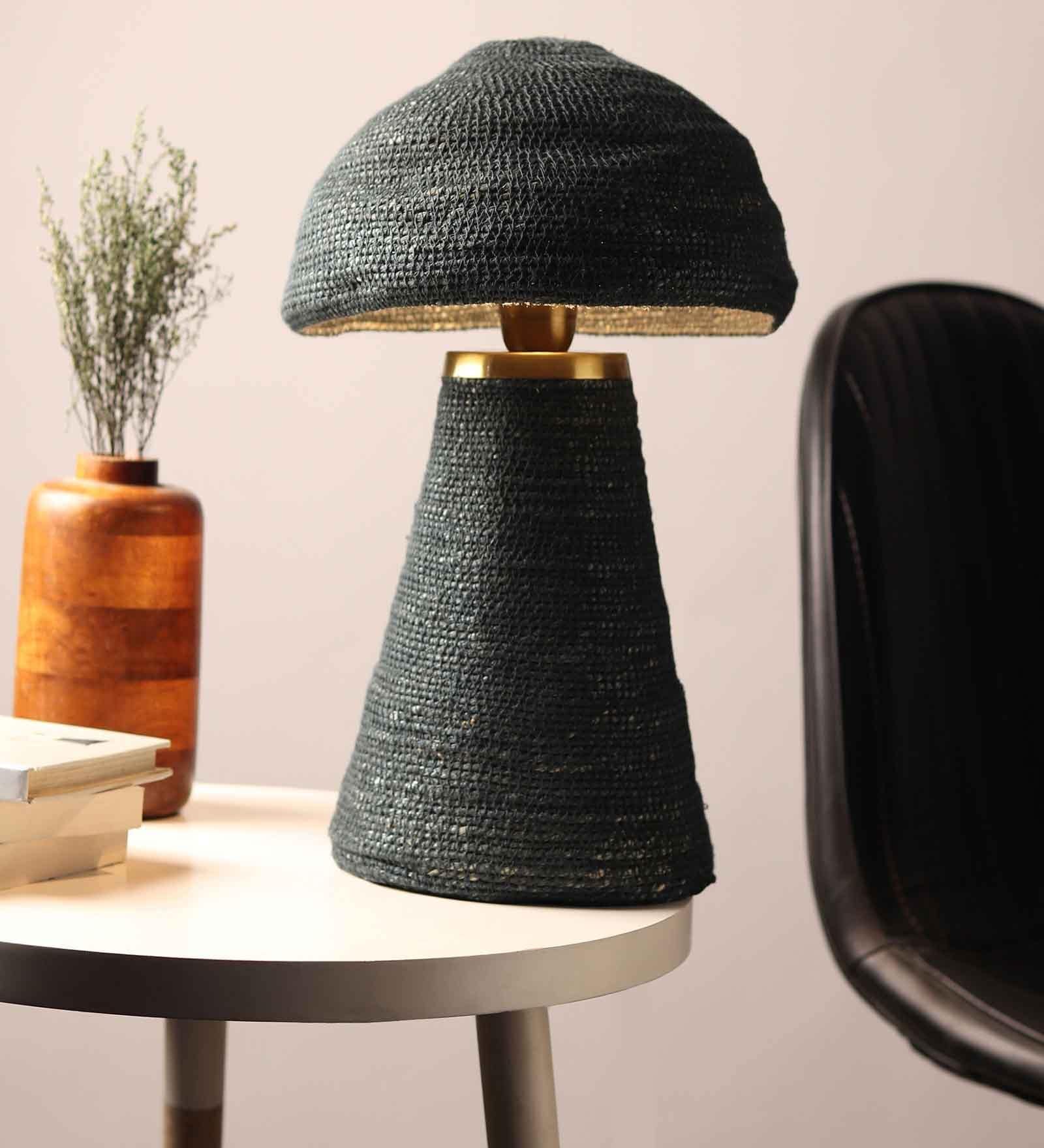 Luna Meadowgrass Blue Colour Night Table Lamp