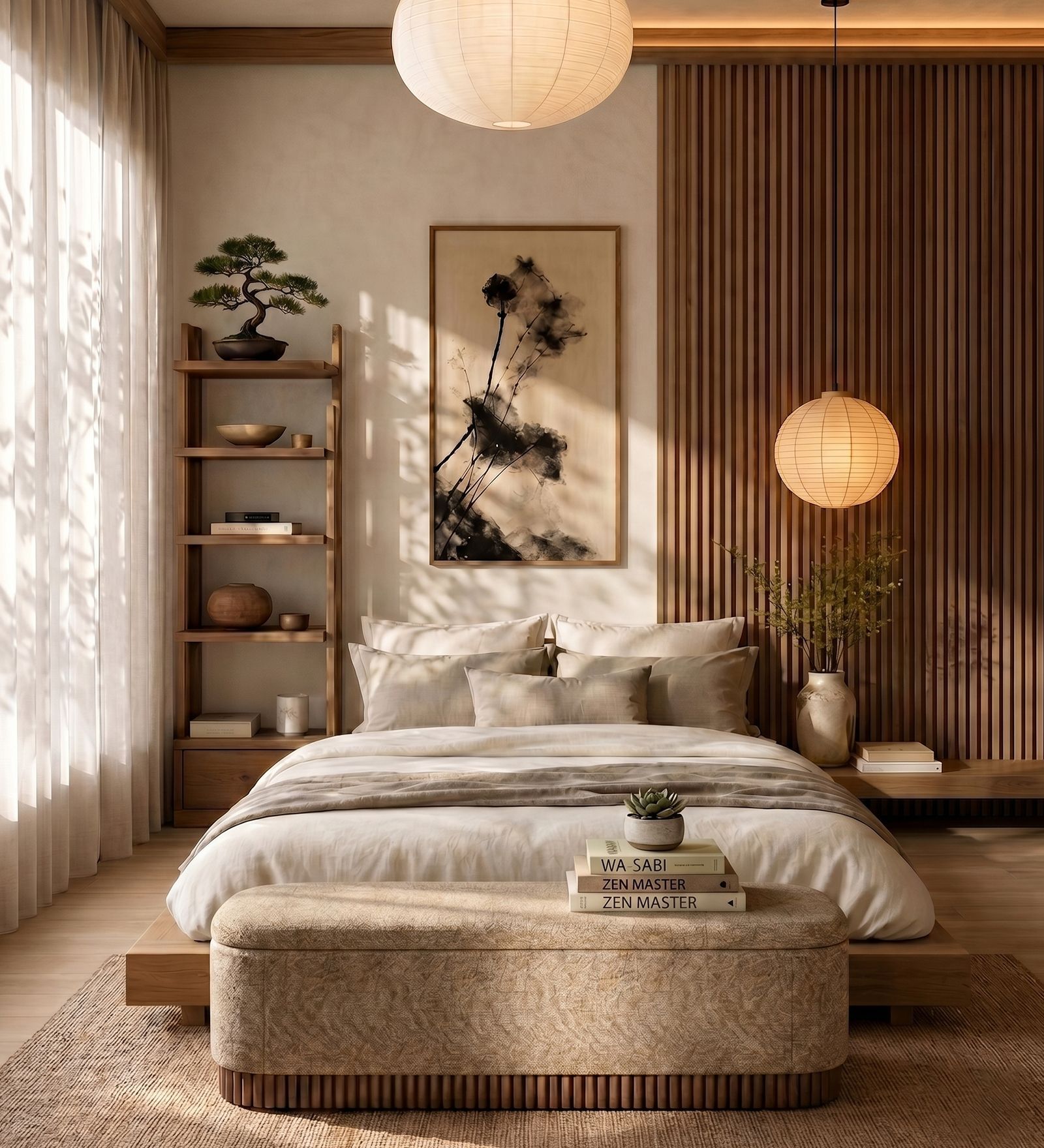 Lunara Edge Storage Bench In Capuccino Colour