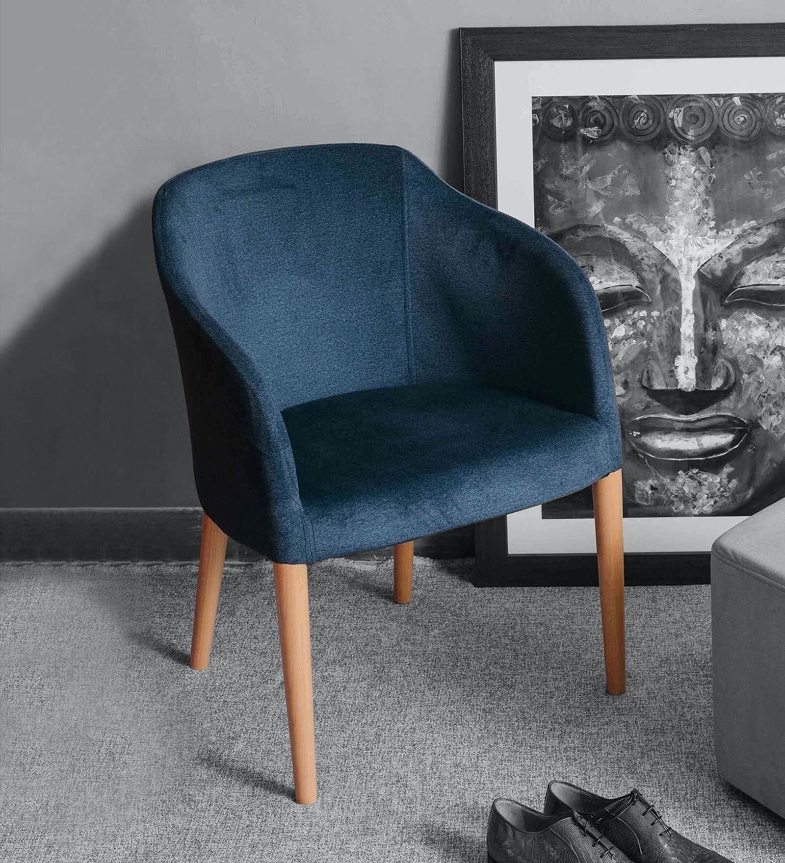 Luno Armchair In Navy Blue Colour