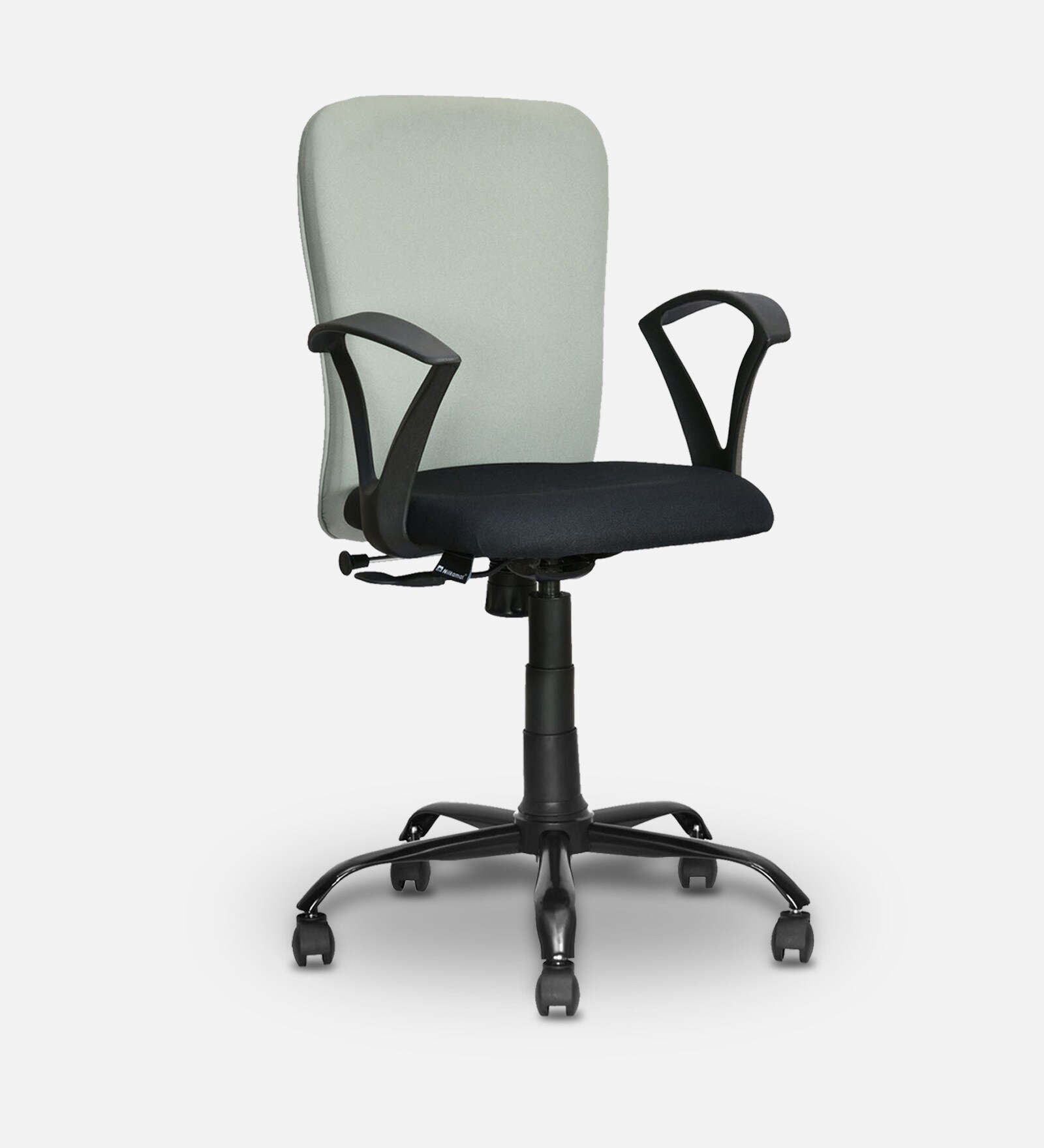 Buy Lusaka Mid Back Fabric Office Chair in Grey & Black Colour Online