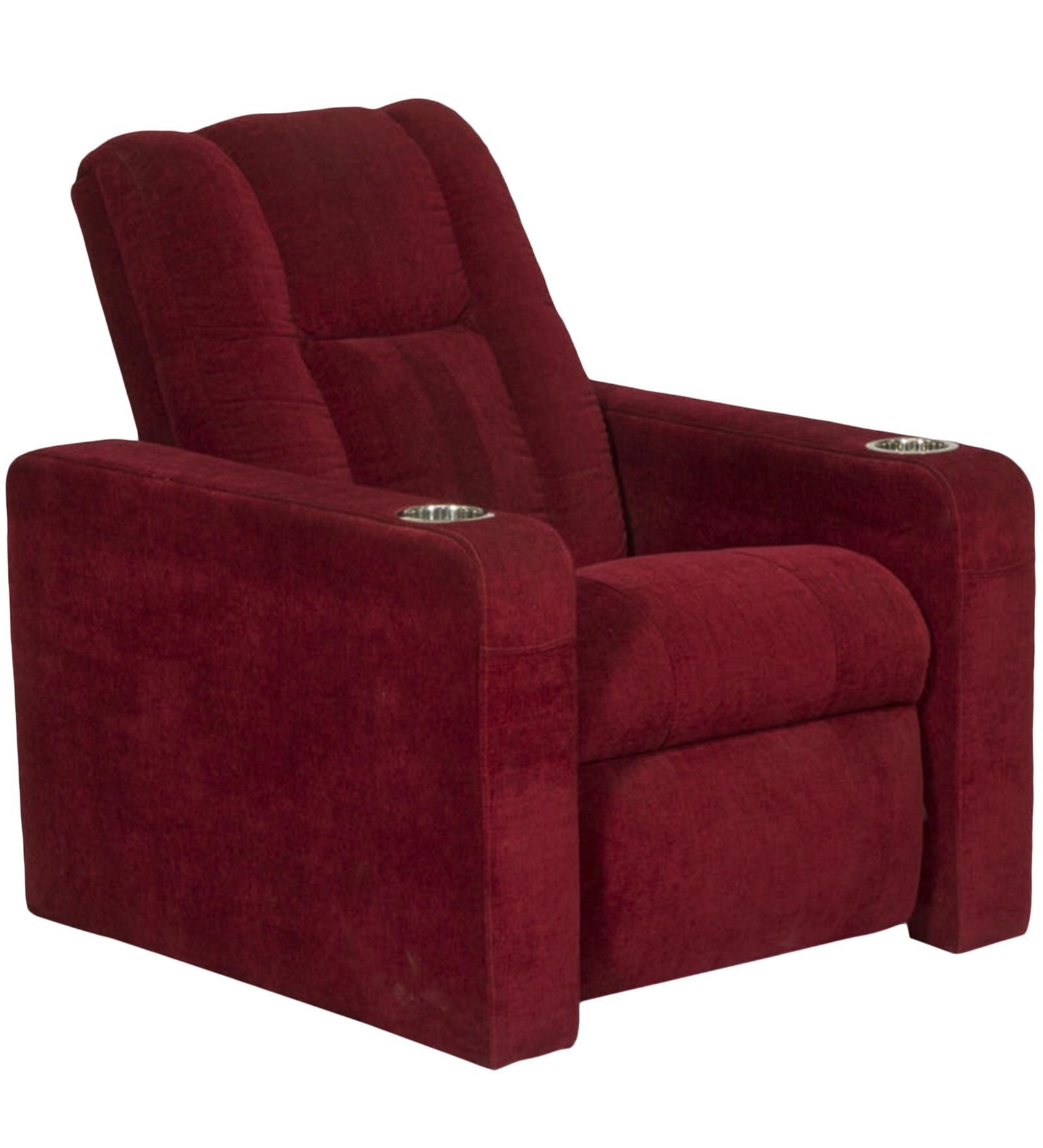 Buy Lush One Seater Manual PushBack Recliner in Red Colour by Only