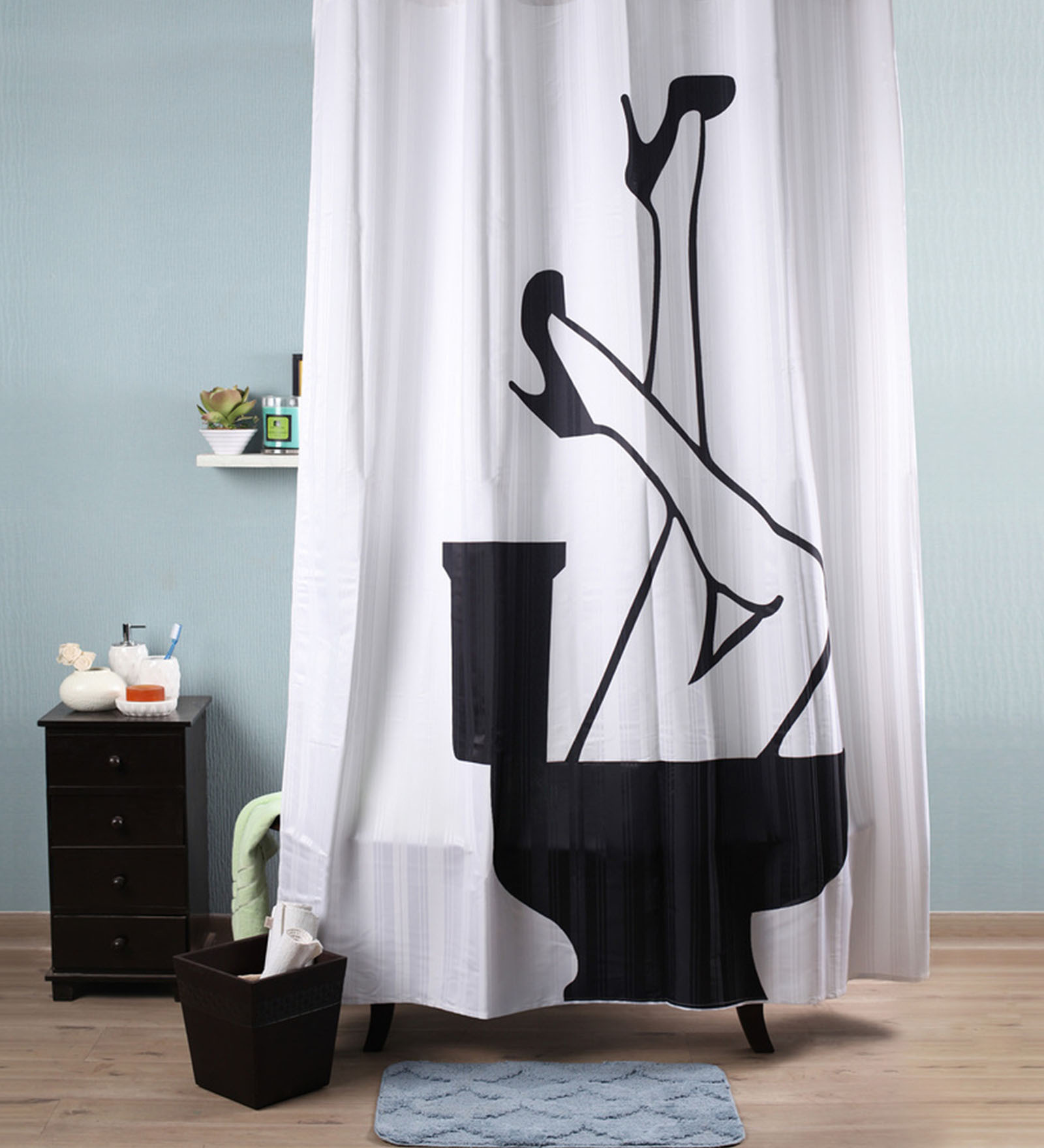 Lushomes Multicolour Polyester 82 x 72 Wacky Shower Curtain