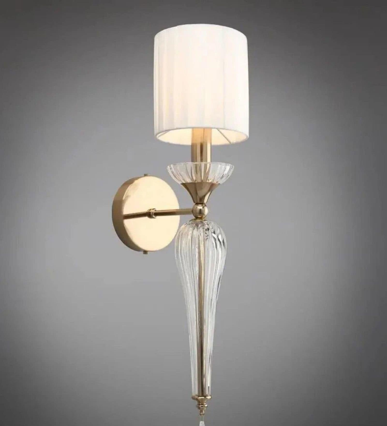 Luxe Crystal Glass Wall Sconce