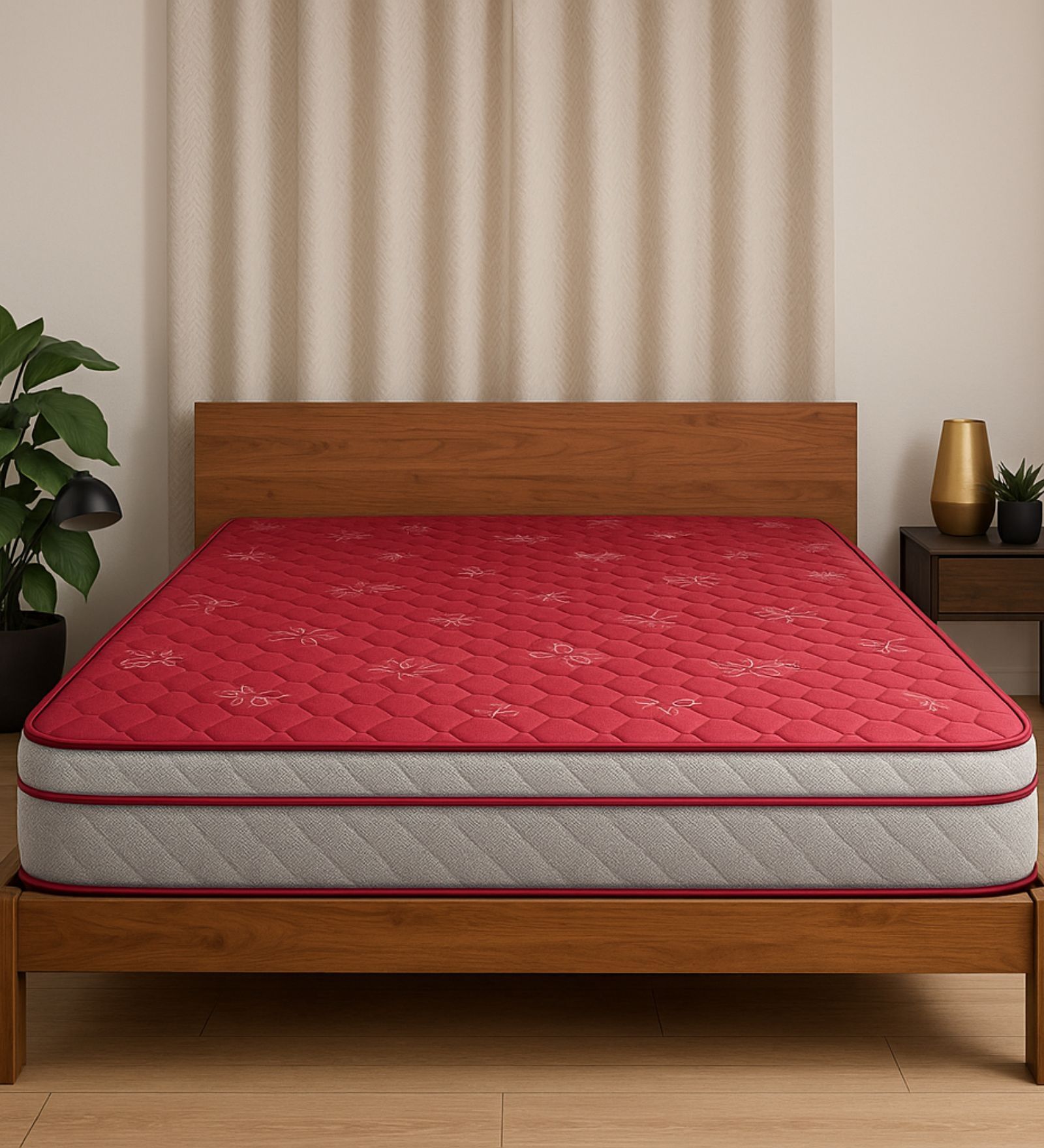 LUXURINO Pillow Top with ISPT Tech. 5 Inches Bonnell Spring King Size Mttress