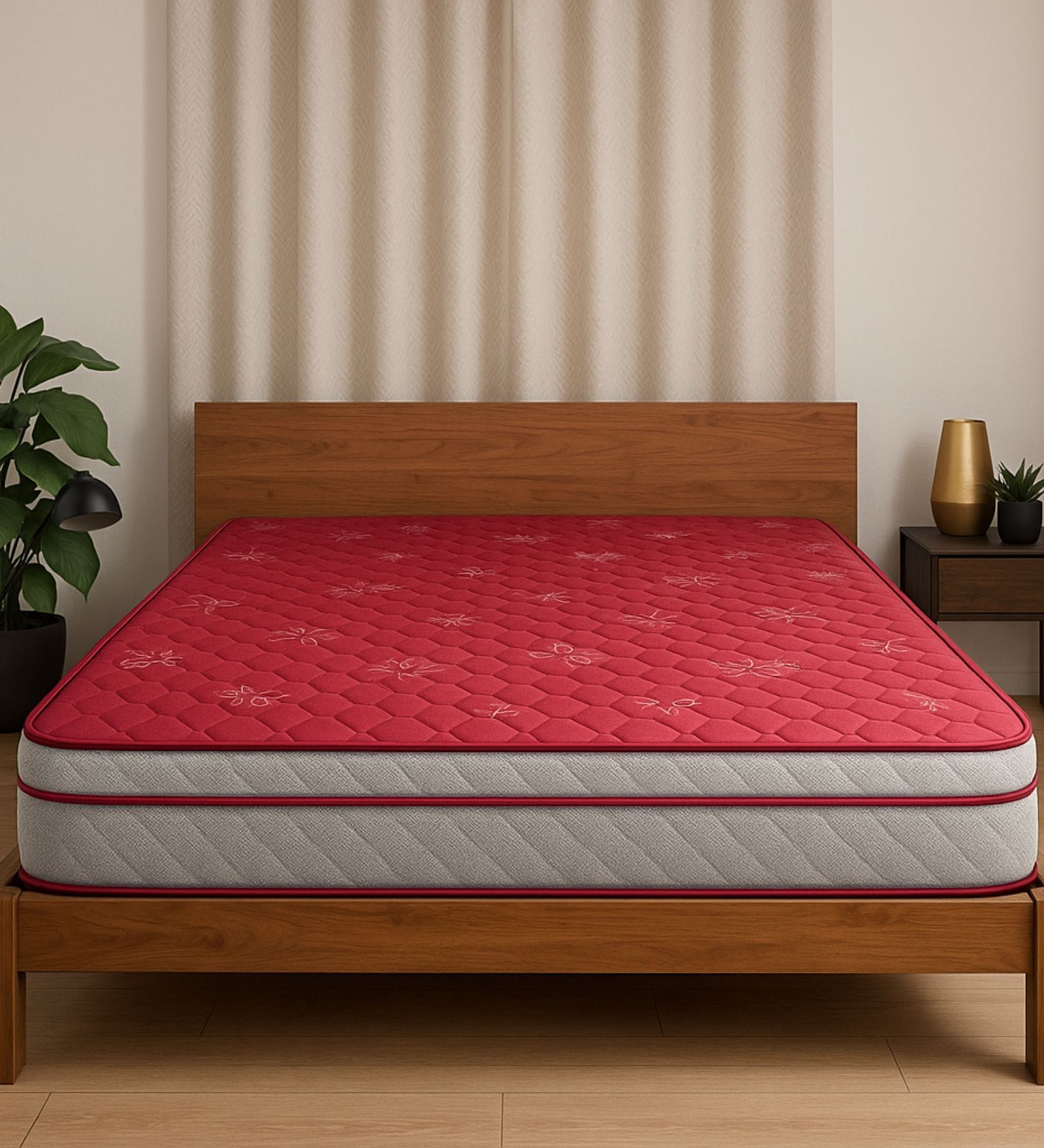 LUXURINO Pillow Top with ISPT Tech. 5 Inches Bonnell Spring Queen Size Mttress