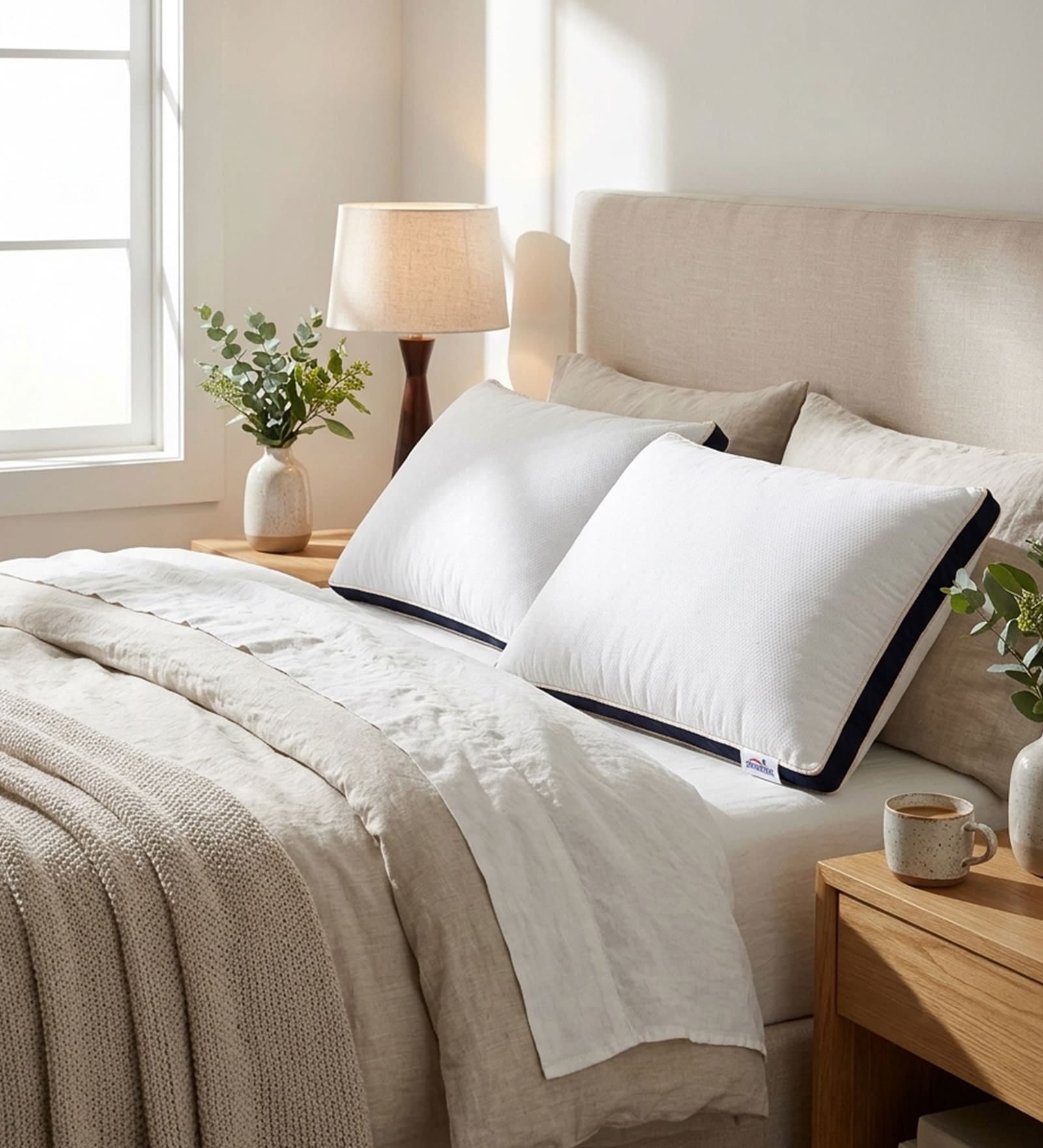 Luxurious Super Microfiber 27 x 17 Inch Pillows (Set of 2) Luxurious Super Microfiber 27 x 17 Inch Pillows (Set of 2)