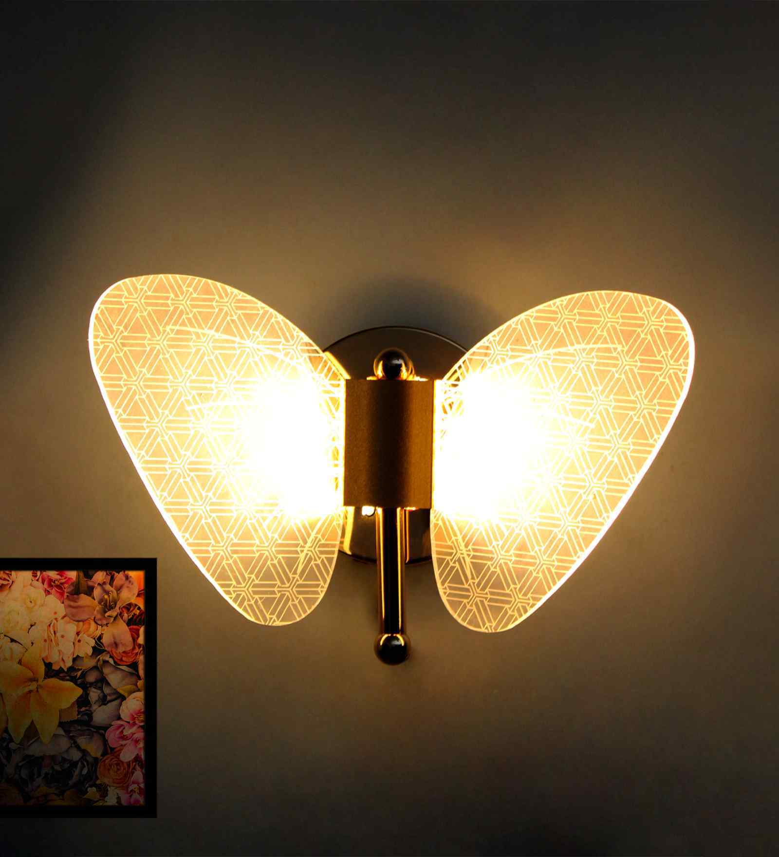 Luxury Butterfly LED Wall Light with Gold Finish