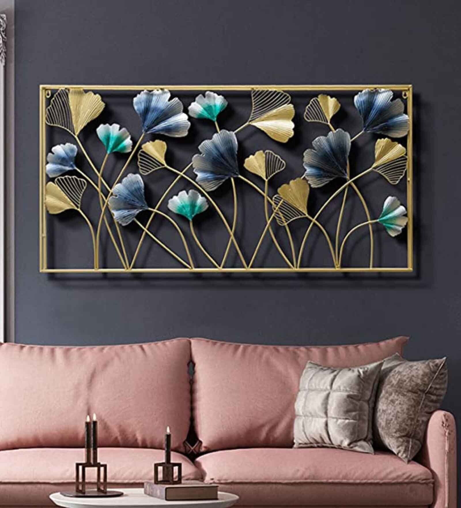Luxury Frame Metal Wall Art For Living Room