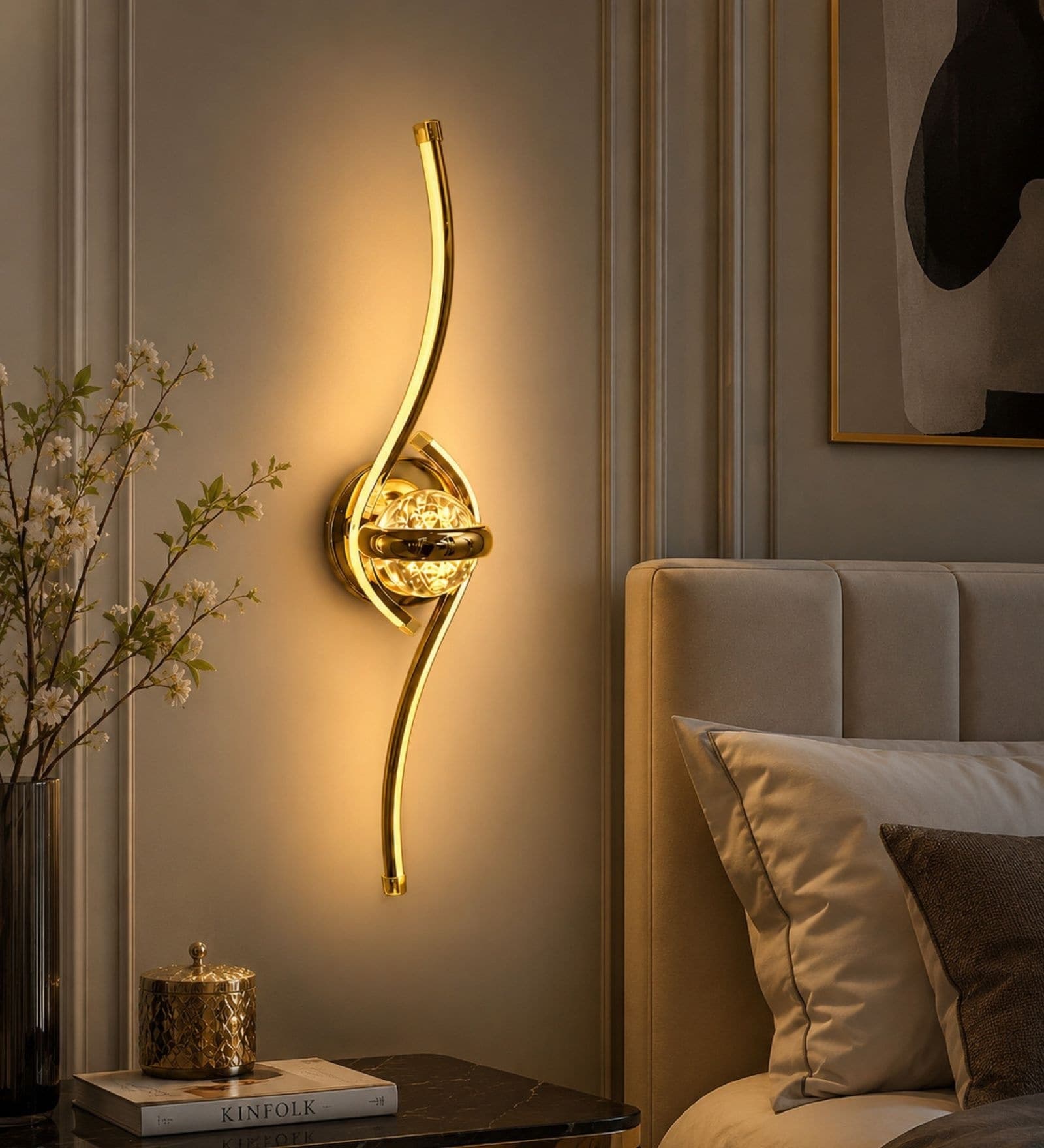 Luxury Gold LED Wall Light