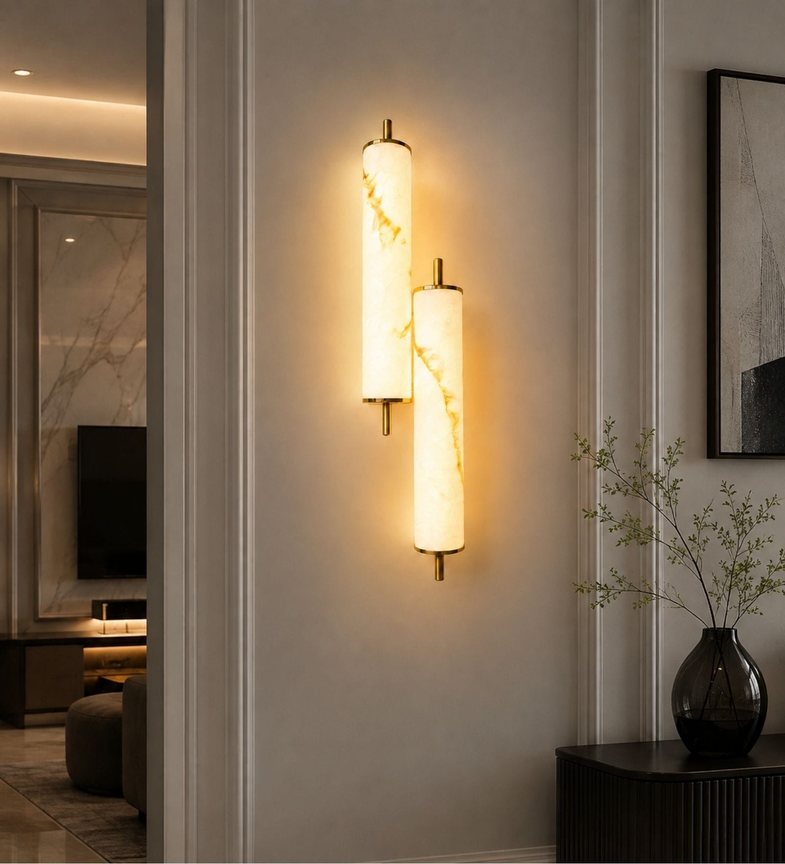 Luxury Marble Glow Wall Sconce